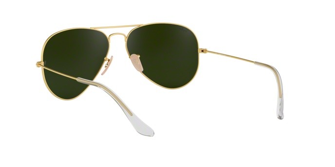 Occhiali da sole Ray-Ban Aviator Flash Lenses RB 3025 (112/17) colore matte gold forma aviator lenti cry.green  mirror multil.blue