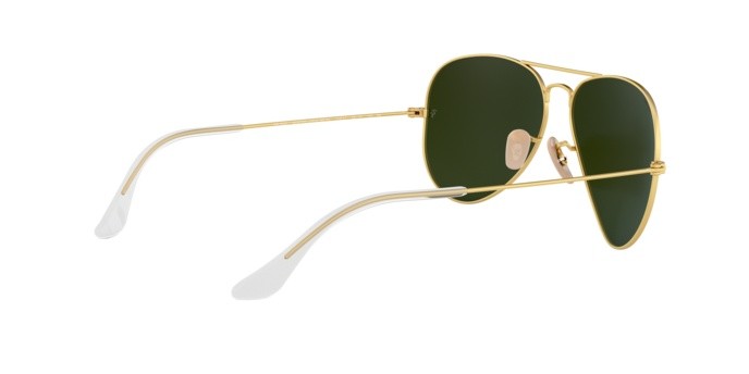 Occhiali da sole Ray-Ban Aviator Flash Lenses RB 3025 (112/17) colore matte gold forma aviator lenti cry.green  mirror multil.blue