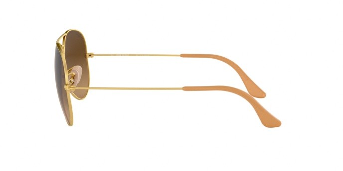 Sonnenbrillen Ray-Ban Aviator large metal RB 3025 (112/M2) farbe matte gold form aviator gläser polar brown