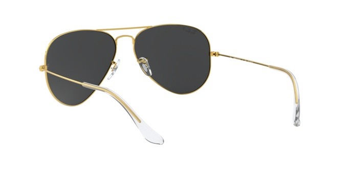 Occhiali da sole Ray-Ban Aviator large metal RB 3025 (919648) colore legend gold forma aviator lenti polar black