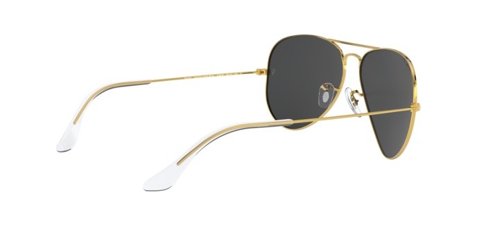 Occhiali da sole Ray-Ban Aviator large metal RB 3025 (919648) colore legend gold forma aviator lenti polar black