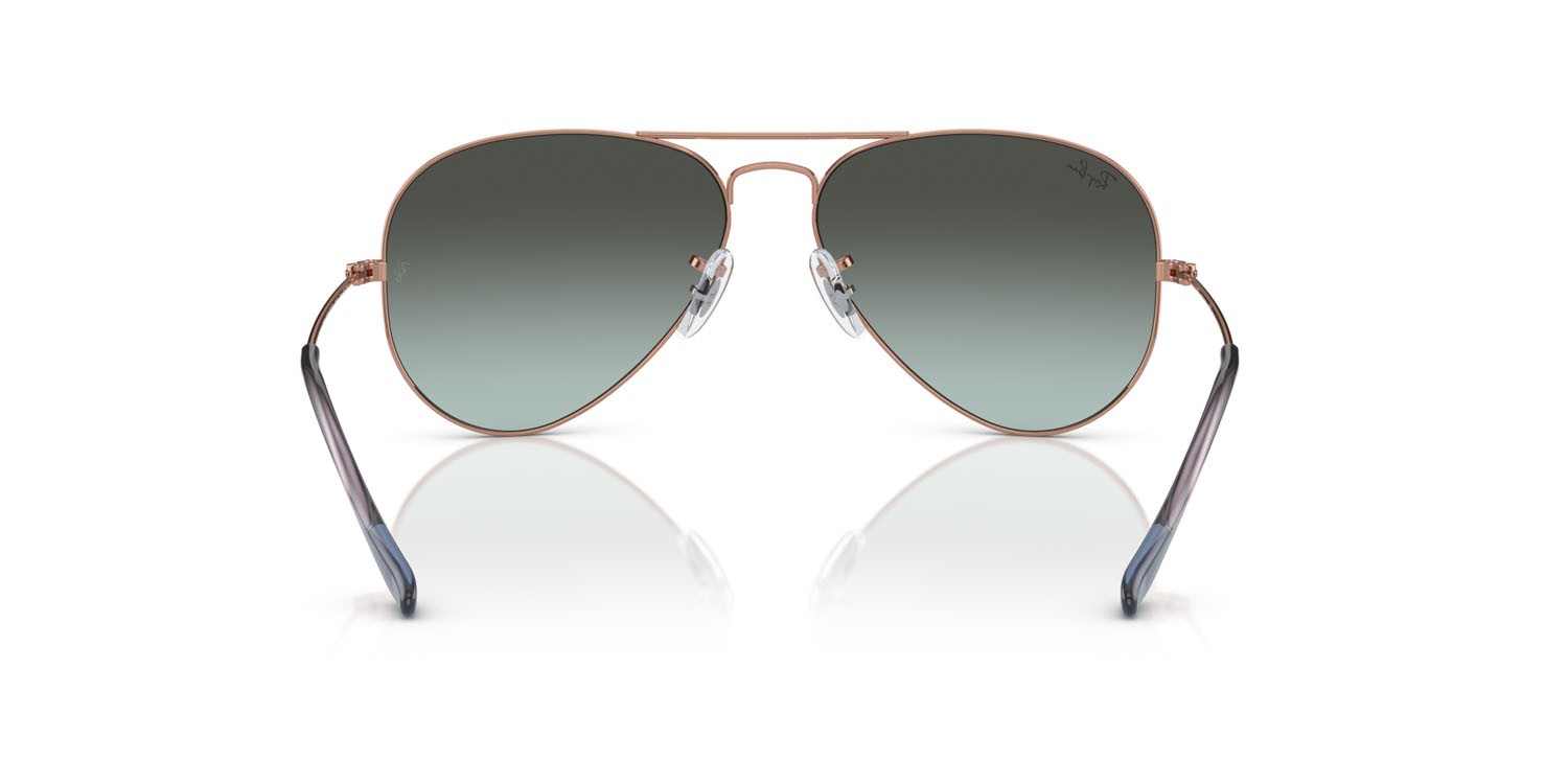 Sonnenbrillen Ray-Ban Aviator RB 3025 (9202GK) farbe oro rose form aviator gläser blue vintage black