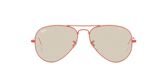 Sonnenbrillen Ray-Ban Aviator large metal Evolve RB 3025 (9221T2) farbe red form aviator gläser photo evolve brown /grey