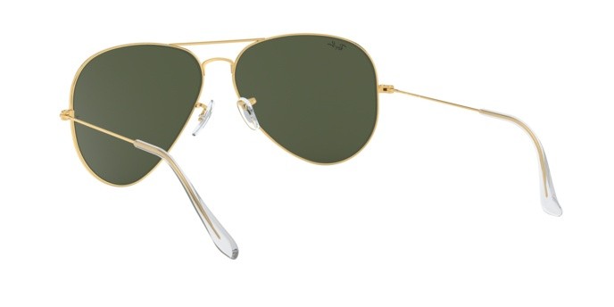 Sonnenbrillen Ray-Ban RB 3026 (L2846) farbe arista form aviator gläser crystal green