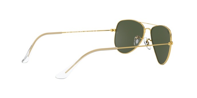 Sonnenbrillen Ray-Ban Aviator small metal RB 3044 (L0207) farbe arista form aviator gläser crystal green