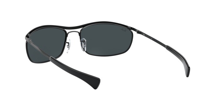 Occhiali da sole Ray-Ban Olympian i deluxe RB 3119M (002/R5) colore black forma ovale lenti blue