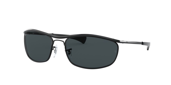 Occhiali da sole Ray-Ban Olympian i deluxe RB 3119M (002/R5) colore black forma ovale lenti blue