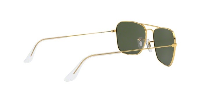 Sunglasses Ray-Ban Caravan RB 3136 (001) color arista shape rectangle lenses crystal green