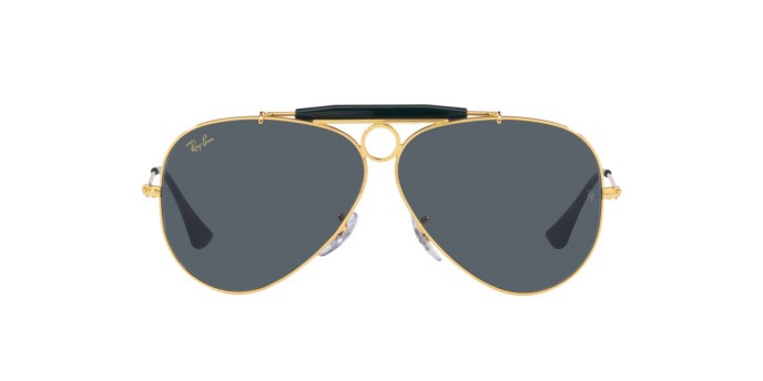 Sonnenbrillen Ray-Ban Shooter RB 3138 (9241R5) farbe legend gold form aviator gläser blue