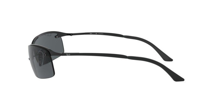 Occhiali da sole Ray-Ban RB 3183 (002/81) colore black forma rettangolare lenti polar grey