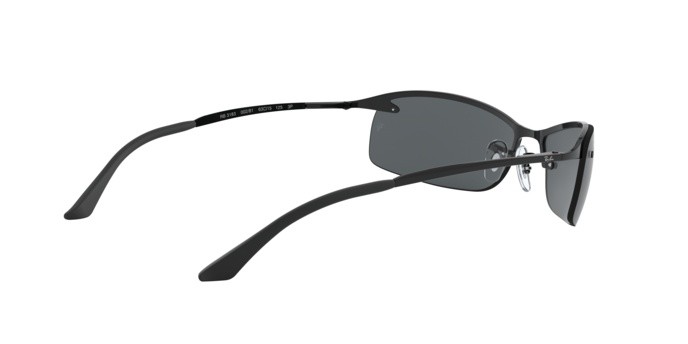 Occhiali da sole Ray-Ban RB 3183 (002/81) colore black forma rettangolare lenti polar grey