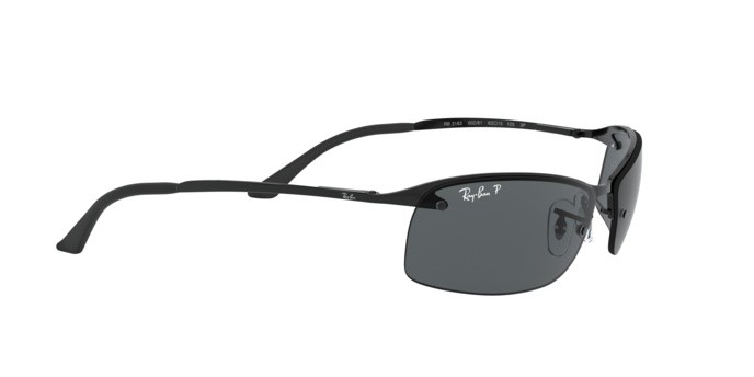 Occhiali da sole Ray-Ban RB 3183 (002/81) colore black forma rettangolare lenti polar grey