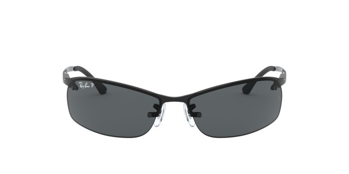 Occhiali da sole Ray-Ban RB 3183 (002/81) colore black forma rettangolare lenti polar grey