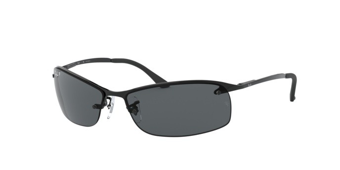 Occhiali da sole Ray-Ban RB 3183 (002/81) colore black forma rettangolare lenti polar grey