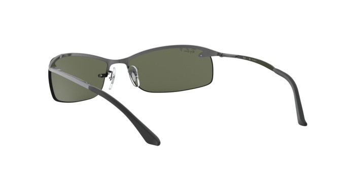 Sonnenbrillen Ray-Ban RB 3183 (004/9A) farbe gunmetal form rechteckig gläser polar green
