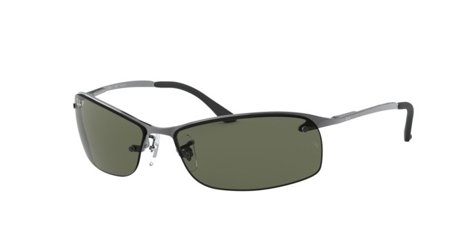 Sonnenbrillen Ray-Ban RB 3183 (004/9A) farbe gunmetal form rechteckig gläser polar green