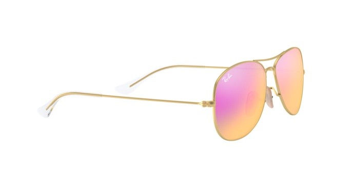 Sonnenbrillen Ray-Ban Cockpit RB 3362 (112/4T) farbe matte gold form aviator gläser cyclamen mirror