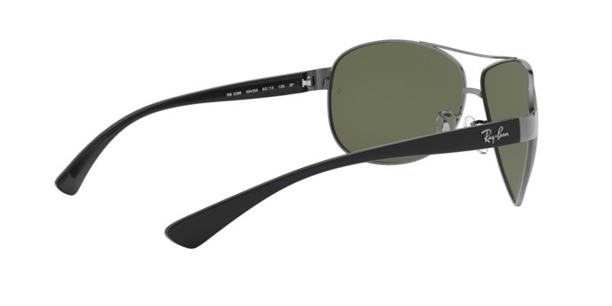Sonnenbrillen Ray-Ban RB 3386 (004/9A) farbe gunmetal form aviator gläser polar green