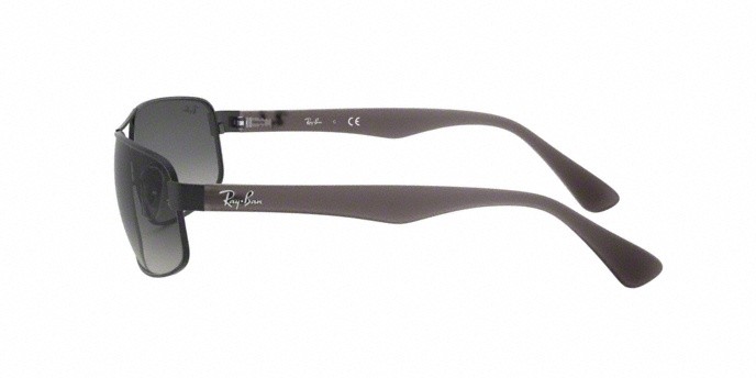 Occhiali da sole Ray-Ban RB 3445 (006/11) colore matte black forma rettangolare lenti gray gradient