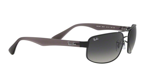 Occhiali da sole Ray-Ban RB 3445 (006/11) colore matte black forma rettangolare lenti gray gradient