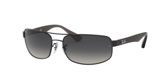Occhiali da sole Ray-Ban RB 3445 (006/11) colore matte black forma rettangolare lenti gray gradient