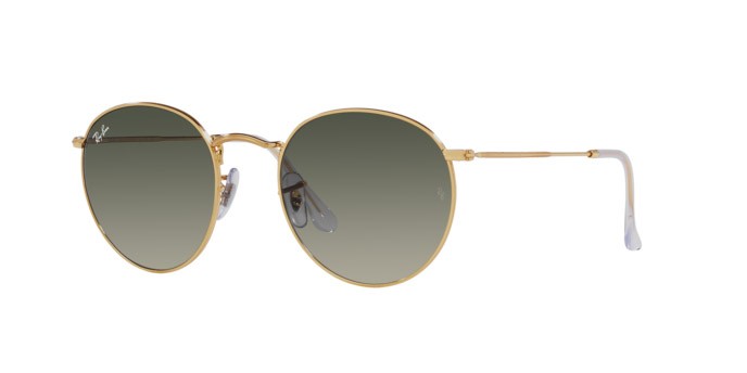 Sunglasses Ray-Ban Round Metal RB 3447 (001/71) color oro shape round lenses grigio