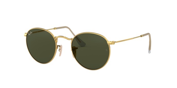 Sunglasses Ray-Ban RB 3447 Round Metal (001) color arista shape round lenses crystal green