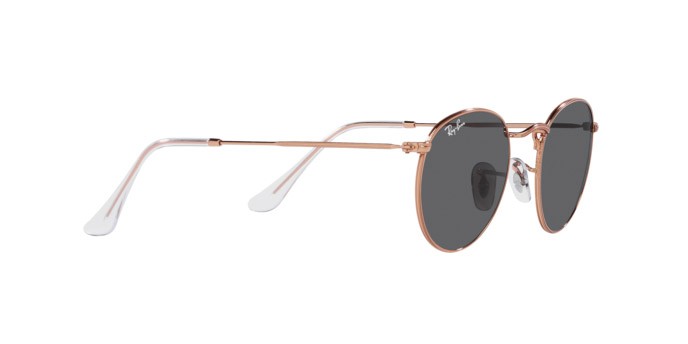 Sunglasses Ray-Ban Round Metal RB 3447 (9202B1) color oro rosa shape round lenses grigio scuro