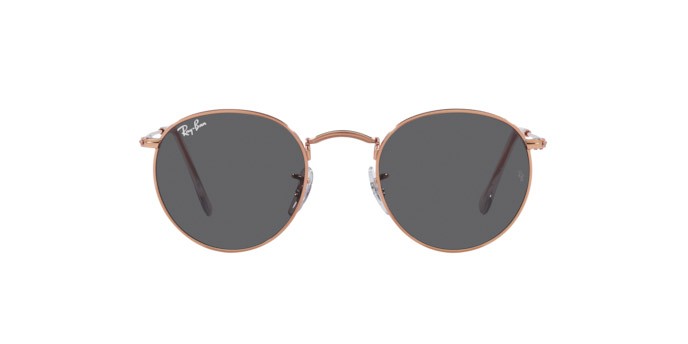 Sunglasses Ray-Ban Round Metal RB 3447 (9202B1) color oro rosa shape round lenses grigio scuro