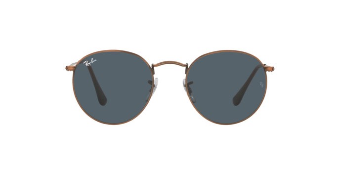 Sonnenbrillen Ray-Ban Round metal Metal Antiqued RB 3447 (9230R5) farbe antique copper form rund gläser blue
