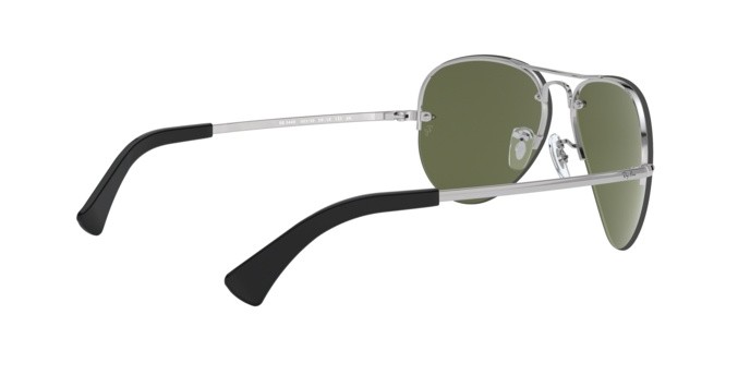 Sonnenbrillen Ray-Ban RB 3449 (003/30) farbe silver form aviator gläser green mirror silver