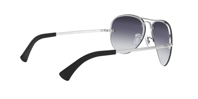 Sonnenbrillen Ray-Ban RB 3449 (003/8G) farbe silver form aviator gläser gray gradient