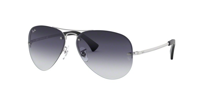 Sonnenbrillen Ray-Ban RB 3449 (003/8G) farbe silver form aviator gläser gray gradient