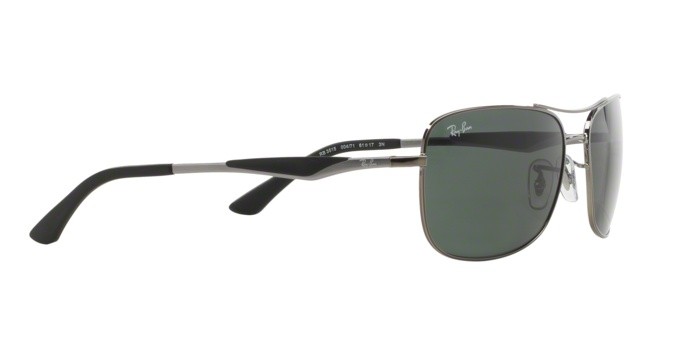 Sonnenbrillen Ray-Ban RB 3515 (004/71) farbe gunmetal form quadratisch gläser green