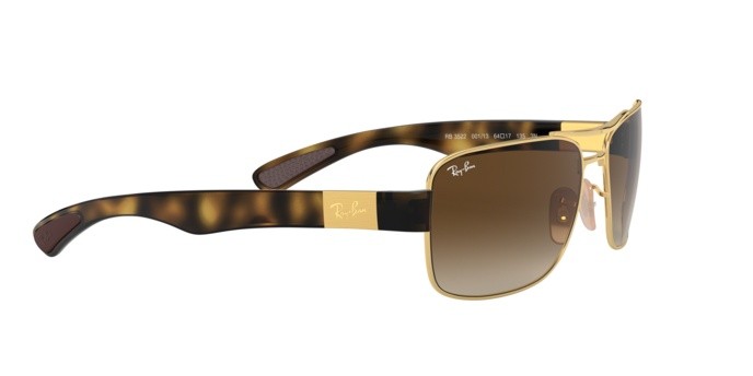Sunglasses Ray-Ban RB 3522 (001/13) color arista shape square lenses brown gradient