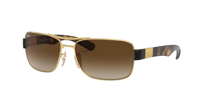 Sunglasses Ray-Ban RB 3522 (001/13) color arista shape square lenses brown gradient