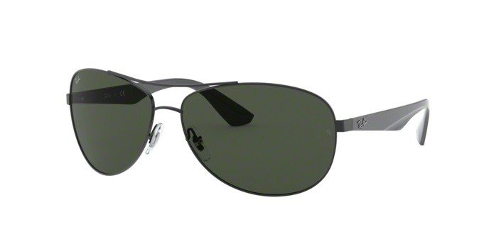 Sonnenbrillen Ray-Ban RB 3526 (006/71) farbe matte black form aviator gläser grey green