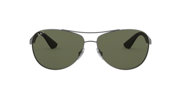 Sonnenbrillen Ray-Ban RB 3526 (029/9A) farbe matte gunmetal form aviator gläser polar dark green
