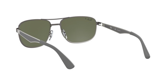 Sonnenbrillen Ray-Ban RB 3528 (029/9A) farbe matte gunmetal form quadratisch gläser dark green polar