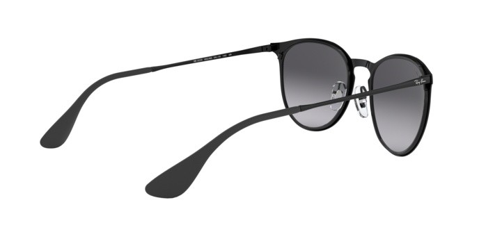 Occhiali da sole Ray-Ban Erika Metal Rb 3539 (002/8G) colore black forma pantos lenti gray gradient