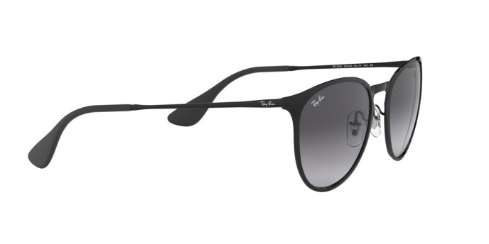 Occhiali da sole Ray-Ban Erika Metal Rb 3539 (002/8G) colore black forma pantos lenti gray gradient