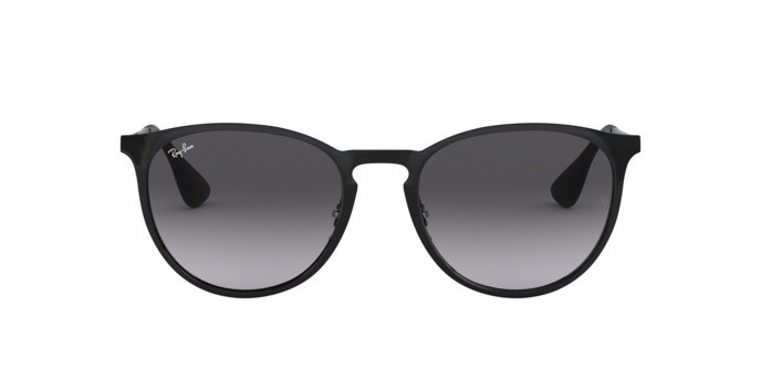 Occhiali da sole Ray-Ban Erika Metal Rb 3539 (002/8G) colore black forma pantos lenti gray gradient