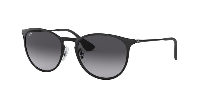Occhiali da sole Ray-Ban Erika Metal Rb 3539 (002/8G) colore black forma pantos lenti gray gradient