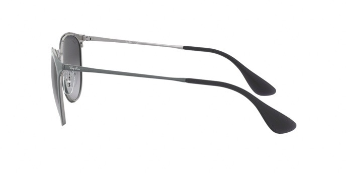 Occhiali da sole Ray-Ban Erika Metal Rb 3539 (192/8G) colore shot grey metallic forma pantos lenti grey gradient