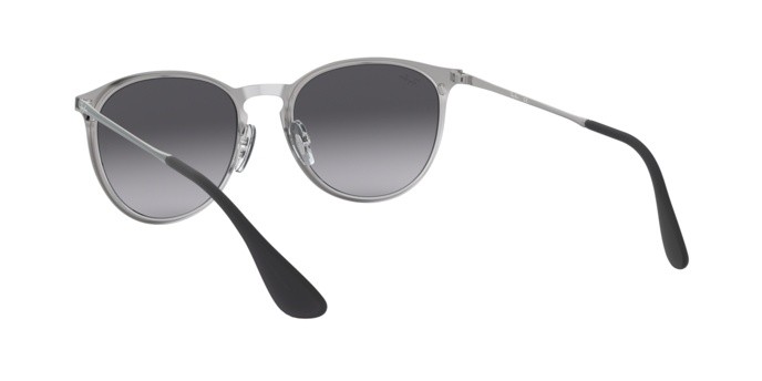 Occhiali da sole Ray-Ban Erika Metal Rb 3539 (192/8G) colore shot grey metallic forma pantos lenti grey gradient