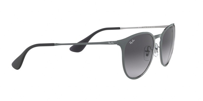 Occhiali da sole Ray-Ban Erika Metal Rb 3539 (192/8G) colore shot grey metallic forma pantos lenti grey gradient