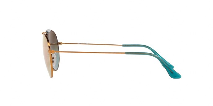 Occhiali da sole Ray-Ban RB 3540 (198/7Y) colore shiny bronze forma pantos lenti copper flash gradient
