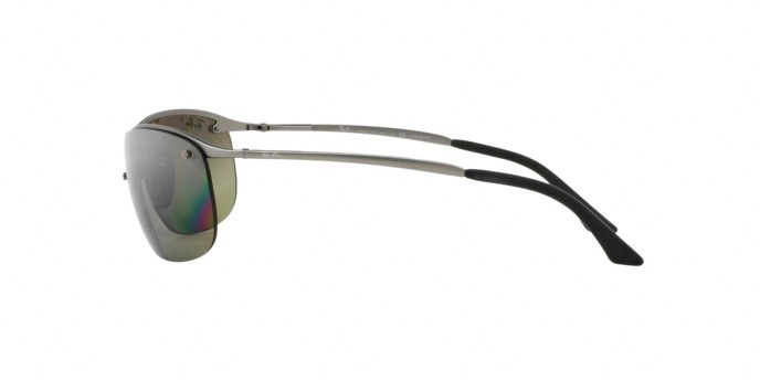 Sunglasses Ray-Ban Chromance RB 3542 (029/5J) color matte gunmetal shape rectangle lenses grey mirror silver polar