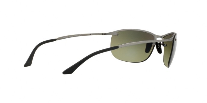 Sunglasses Ray-Ban Chromance RB 3542 (029/5J) color matte gunmetal shape rectangle lenses grey mirror silver polar
