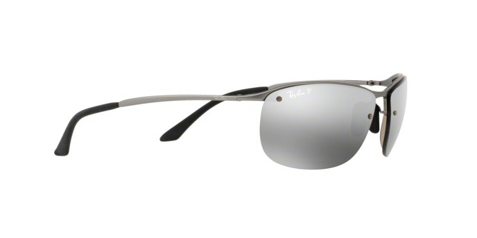 Sunglasses Ray-Ban Chromance RB 3542 (029/5J) color matte gunmetal shape rectangle lenses grey mirror silver polar